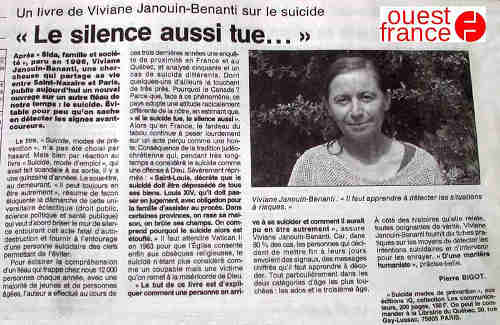 Ouest-France : Suicide, modes de prévention